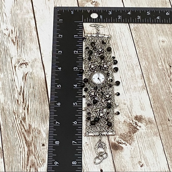 White House Black Market Chain Beaded Watch